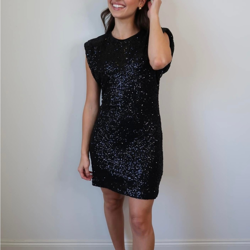 Elegant Black Sequin Dress
